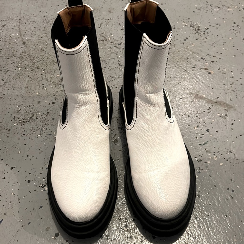 White Combat Boots